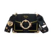 Casual PU Leather Shoulder Bag Messenger Bag Ladies Handbag (Black)