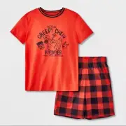 NWT Cat & Jack Official Creepy Crew Member 2 Pc Pajamas Boys L (10/12) Target