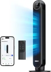Dreo Tower Fan with Remote, Smart Oscillating Quiet Fans for Bedroom, Bladeless