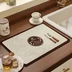 Non-slip Kitchen Drain Pad Absorbent Tableware Pad Coffee Machine Mat Kitchen