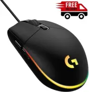 Logitech G203 Gaming Mouse - 8,000 DPI, RGB, 6 Buttons, On-Board Memory, PC/Mac