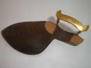Wenge Wood Chin Rest with Holes and Gold Color Clamp with Soft Wood Attached 4/4