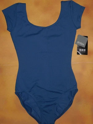NWT Dance Bloch Dark Blue Cap Sleeve Leotard Ladies Small Adult L6902