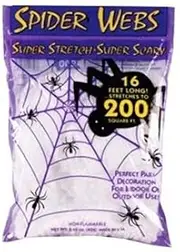 48 Pack - Halloween Super Stretch Spider Web, 16-Ft. -9528