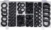Xwang Store 180Pcs New Gasket Kit Black Rubber Washer Seals Grommets Assortment Set Spare Parts Wiring Cable with Box#294382