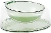 SEWOART Design Pet Feeding Bowl with Neck Guard Stable Easy to Clean Plastic Cat Dog Food Container for Grain Water