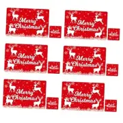 12PCS Christmas PVC Placemats Coasters Set, Rectangular Reindeer Elk Snowflake