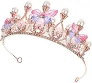 [HONMEET] Elegant Butterfly Crown Hair Hoop Girls Headwrap Princess Kids Fashion Headdress for Baby Girls