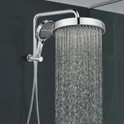 ACA 13" Rain Shower Head Set 4-Mode Handheld Round High Pressure Brass Chrome