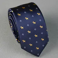在飛比找PChome24h購物優惠-【拉福】領帶窄版領帶6cm領帶拉鍊領帶(兒童黃狗)