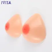 C Cup Soft Silicone Breast Forms Triangle Shape Fake Boobs Bra Enhancers