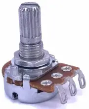 MINI POTENTIOMETER ALPHA A100K 100K 16mm LOGARITHMIC AUDIO SOLDER LUGS
