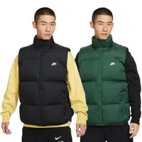 在飛比找ETMall東森購物網優惠-Nike 男裝 羽絨背心 防潑水 拉鍊口袋 黑/綠【運動世界