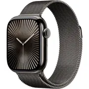 Apple Watch Series 10 42mm Slate Titanium Case GPS + Cellular Milanese Loop