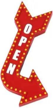 Bottle Opener Open Here Gamago Neon Sign Red Magnetic Party Pop Fun Arrow NIP
