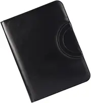 LALAFINA Multifunctional Portfolio Wallet A4 Document Organizer Pu Leather Zipper Business Stationery Calculator