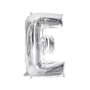 Silver E Alphabet Foil Balloon 86cm Birthday Party Decor Supplies AUS Stock
