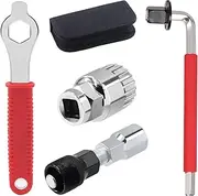 Tanstic 20Pcs Bike Repair Tool Kit, Bike Crank Extractor with Bottom Bracket Remover, Bone Spanner, 10 Tool Bits Bicycle Repair Tool for Mountain Bike Road Bike