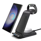3In1 Wireless Charger Dock Station For Samsung Galaxy S24 Note20 Watch 7 6 Buds3