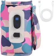 USB Car Baby Bottle Warmer, Rapid Heating Milk Heat Keeper with Temperature Display, Compact Baby Bottle Warmer, In'fant Bottle Cover, Portable Baby Bottle Warmer for Travel, Outdoor Camping