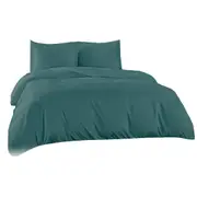 Ultra Soft Egyptian Cotton Doona Duvet Quilt Cover Set Pillowcase - Biscay Blue