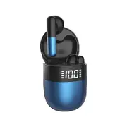 The J28 Wireless Bluetooth Headset in-ear tws5.0 Noise-canceling Bluetooth Headset Intelligent LED Digital Display - Blue