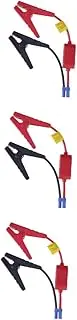 Beatifufu 3pcs 12v Car Jump Starter Cable Clamp Battery Jumper Starter Clip Insulated Car Emergency Power Cable Clamp