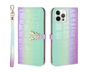 For iPhone 13 Pro Max Cover Wallet - Green