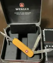 Rare Wenger Swiss Army Knife Pastel Apricot w/Box