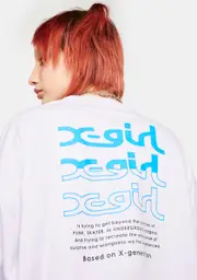 [x-Girl] Mills Logo Long Sleeve Graphic Tee
