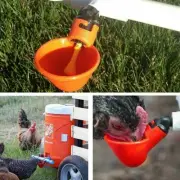 2Pcs Poultry Water Drinking Cups Chicken Hen Plastic Automatic Drinker Feeder