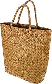 [GALPADA] Handwoven Woven Bag for Women Ethnic Design Tote Handbag Rustic Handmade Outdoor Basket Stylish Clutch for Vacation Travel and Everyday Use