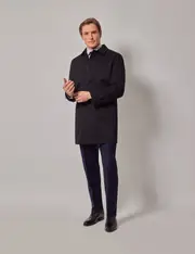 Hawes & Curtis Black Rain Mac with Removable Lining Size: 38 (EU 48)