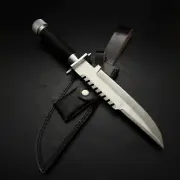 Handmade Commando Knife | Custom Bowie Knife | Replica Movie Knife with Sheath