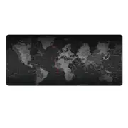 2Pc Extended Large Anti-Slip World Map Pattern Soft Rubber Smooth Cloth Surface Game Mouse Pad Keyboard Mat Size: 80 X 30Cm