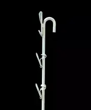 (10 Pack) Metal Display Shelf Hanger - Over the Door 12 Hook Chip Clip 31" Long