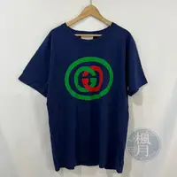 在飛比找蝦皮購物優惠-BRAND楓月 GUCCI 深藍LOGO T-SHIRT #