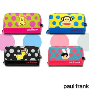 【Paul Frank大嘴猴】 繽紛點點家族系列萬用零錢卡夾-女孩款 藍色_背包族