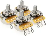 CTS 450 B250K Pots Short Split Shaft 1/4 Inch 10% Linear Taper Potentiometers for Electric Guitar Bass (Set of 4)