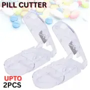 Portable Pill Tablet Cutter Splitter Divide Storage Case Medicine Cut Box Tool