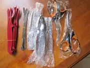 Seafood Tool Set, Hiware 19 piece Seafood Red & Silver Set New in box