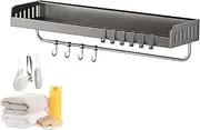Seasoning Rack Wall Mounted, Wall Mounted Seasoning Rack, No Drilling Wall Mounted Condiment Rack | Wall Mounted Seasoning Rack Wall Mounted Condiment Organizer, Kitchen Rack for Over Counter