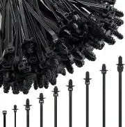 260Pcs Push Mount Cable Zip Tie,Nylon Self Locking Cable Strap,9 Most Popular