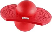 Kids Indoor & Outdoor Balance Board Jumping Pogo Ball Exercise Fitness Toy- Red