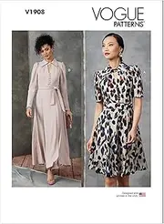 Vogue V1908 Misses Dress Sewing Pattern, Size S-M-L-XL-XXL