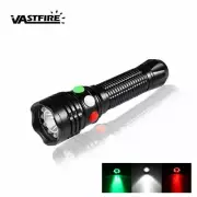 RED GREEN WHITE 5000LM LED FLASHLIGHT Strobe Signal Torches Work Light Lamp