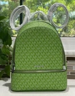 MICHAEL KORS RHEA MEDIUM ZIP BACKPACK BAG TRAVEL TOTE MK JUNGLE GREEN LOGO