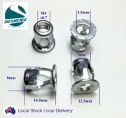 Qty 30 M4 Zinc Plated Steel Blind Jack Nut Threaded Insert Nuts Nutserts Jacknut