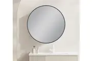 GUN METAL FRAMED ROUND CARYSIL MIRRORS 800MM
