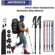 Walking Hiking Sticks Adjustable Anti-shock Alpenstock 2X Trekking Poles Nordic